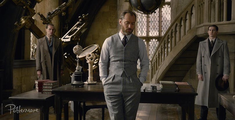 Jude Law som Dumbledore.