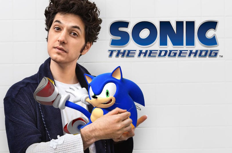 Ben Schwartz med sin karaktär Sonic
