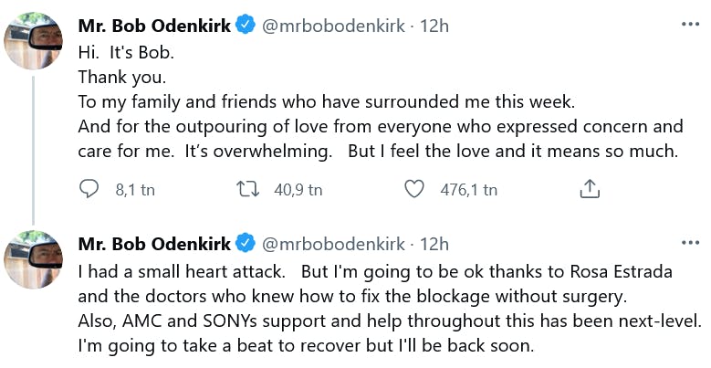 Bob Odenkirk på Twitter