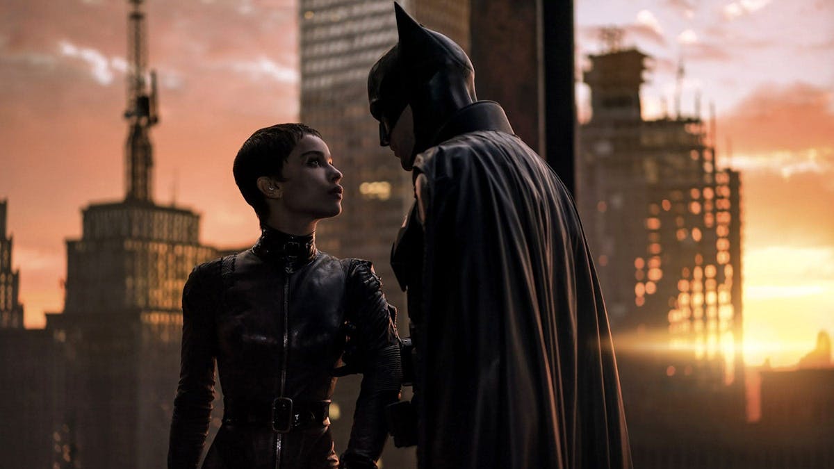 Bild på Robert Pattinson och Zoë Kravitz från The Batman