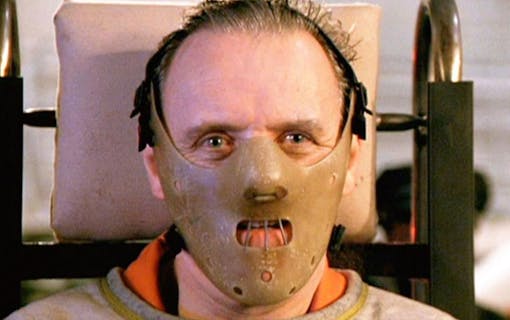 Anthony Hopkins som Hannibal Lecter i När lammen tystnar från 1991. Foto: Orion Pictures.