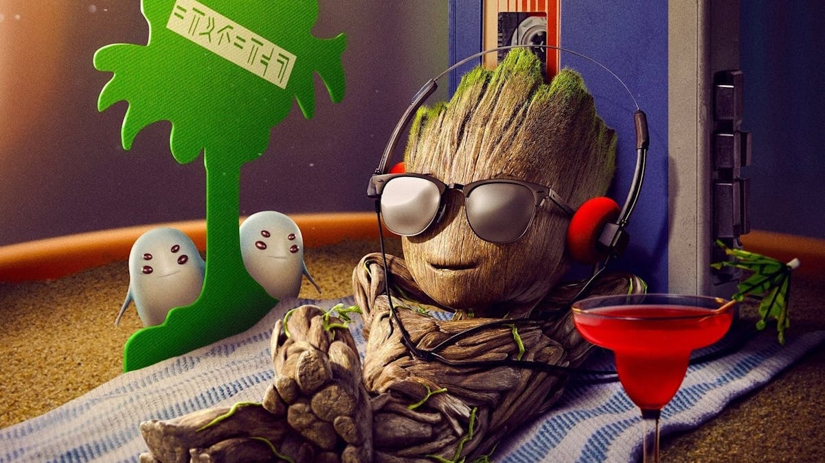 Bild på Baby Groot från Disney+ serien "I Am Groot".