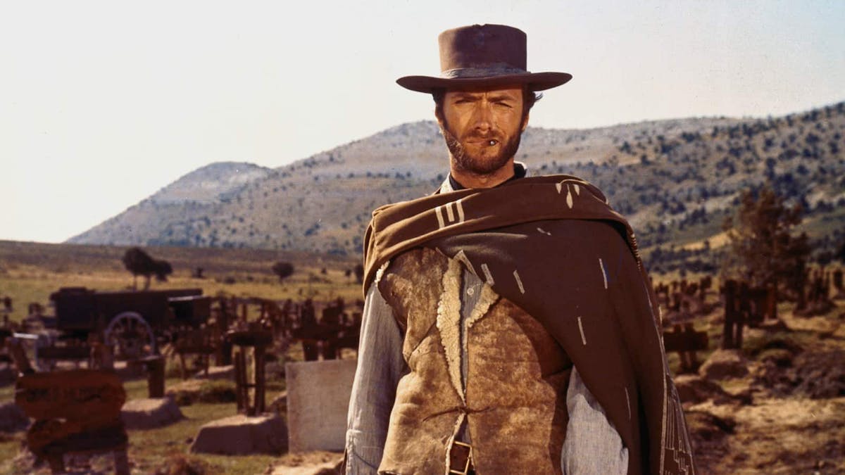 Clint Eastwood som Mannen utan namn i Den gode, den onde, den fule. Foto: Produzioni Europee Associate.