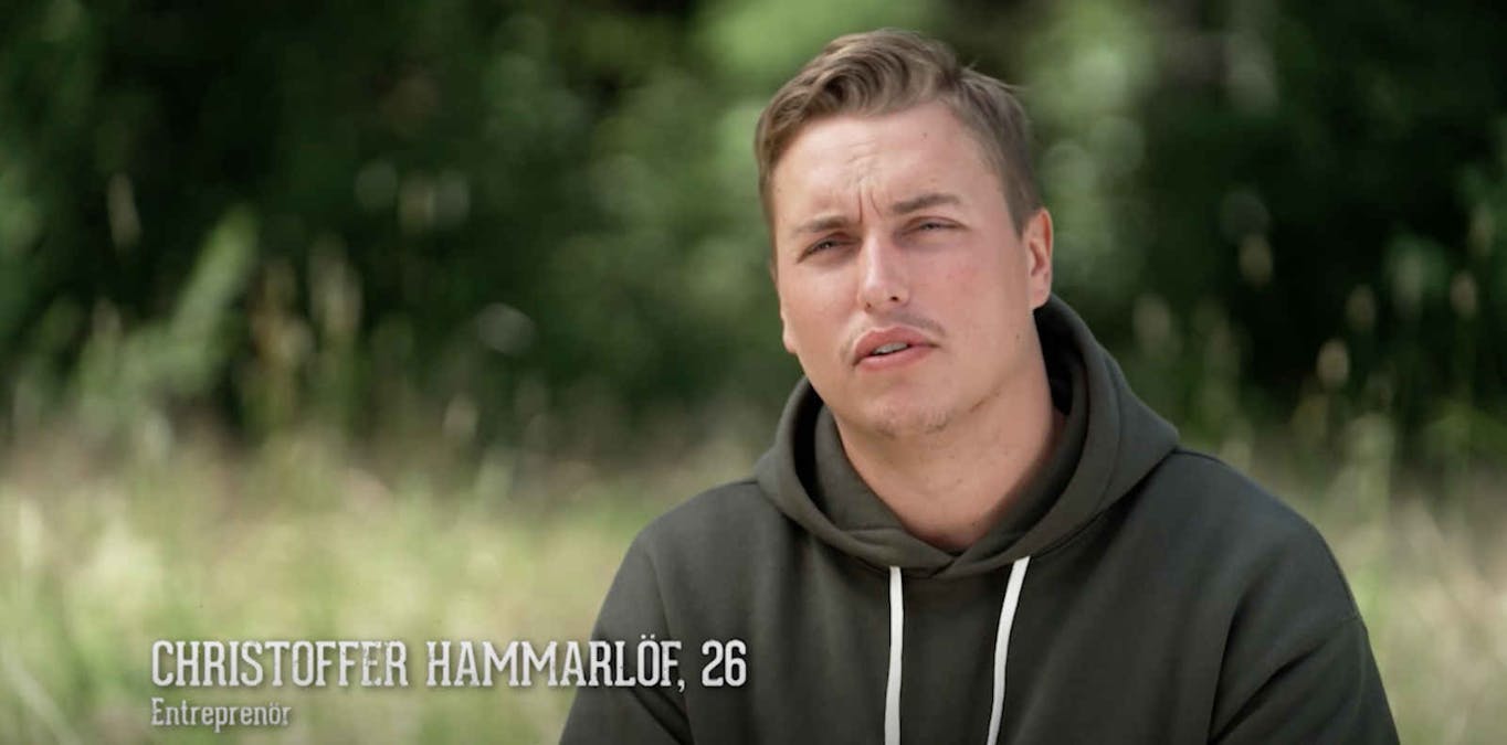 Christoffer Hammarlöf i Farmen: "han är en jättebebis"